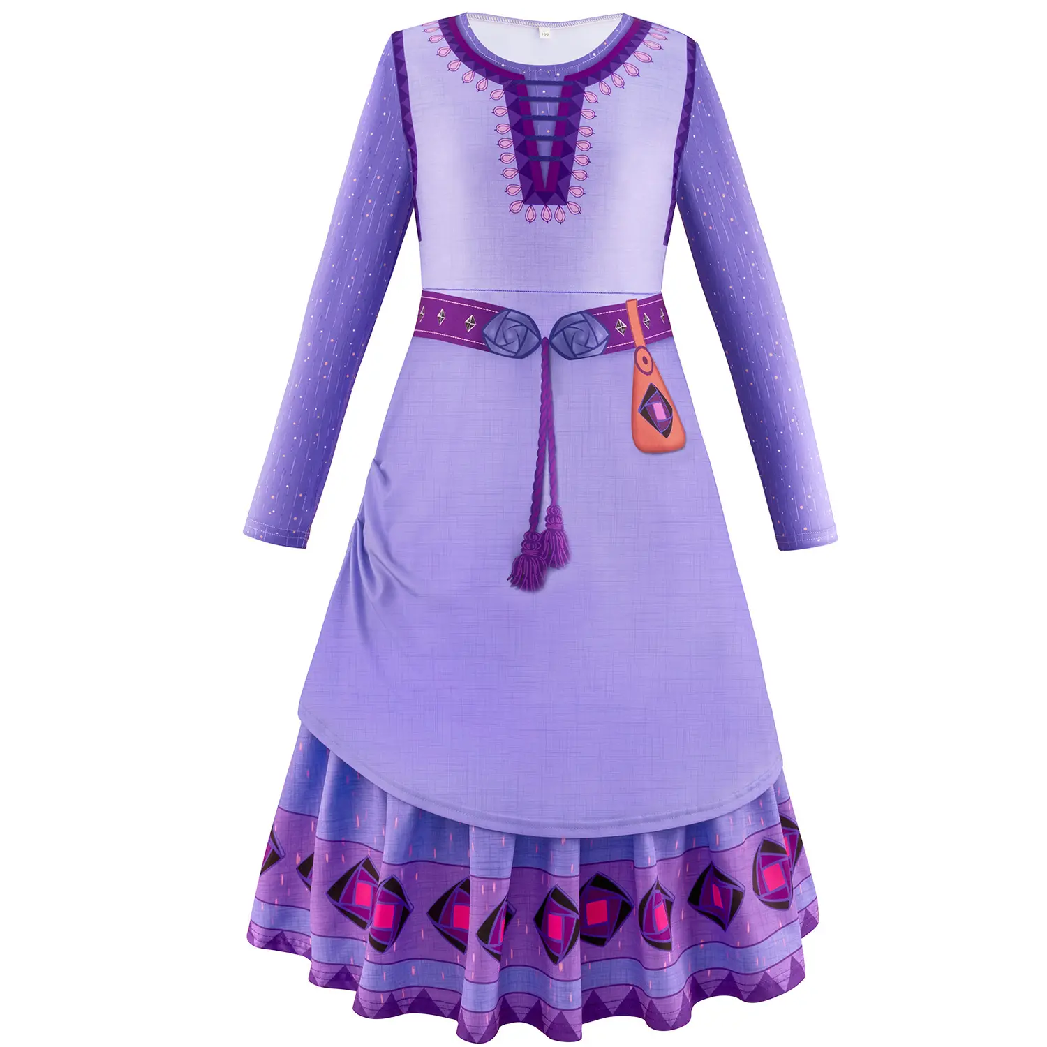 Newstar Wish Asha Kostüm für Mädchen, Asha Cosplay Kleid Kinder Prinzessin Dress Up, Asha Cosplay Outfit für Kinder Geburtstag Cosplay