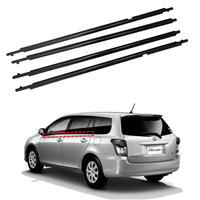 4PCS Pièces de carrosserie automobile Garnitures de moulure de fenêtre de voiture Joint d'étanchéité pour Corolla Fielder 2006 2007 2008 2009 2010 2011 2012