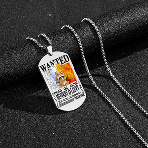 Cadeau promotionnel <span class=keywords><strong>Cool</strong></span> dessin animé Luffy Roronoa Zoro collier en métal étiquettes de chien accessoires ornement colliers en gros <span class=keywords><strong>Widget</strong></span> pendentif - Product Image 3