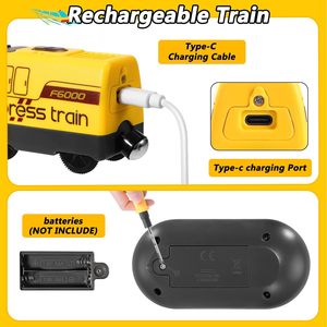 Train miniature en plastique télécommandé à l'échelle 1:5, <span class=keywords><strong>locomotive</strong></span> motorisée avec 4 effets sonores, piles alcalines AA, vente chaude - Product Image 3