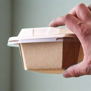 Caja de Almuerzo Desechable al por Mayor de Papel Kraft de Grado Alimenticio, Cuadrada, Octogonal, con Tapa Hermética, Contenedor para Llevar para Restaurante, Sándwiches - Product Image 3