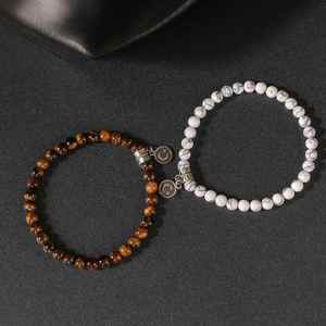 6mm Natural Stone tiger Eye Stone Bracelet <b>Men</b> Rosary Beads Pendant Bracelet Muslim Prayer Beads Islam Yin Yang Bracelet - Product Image 2