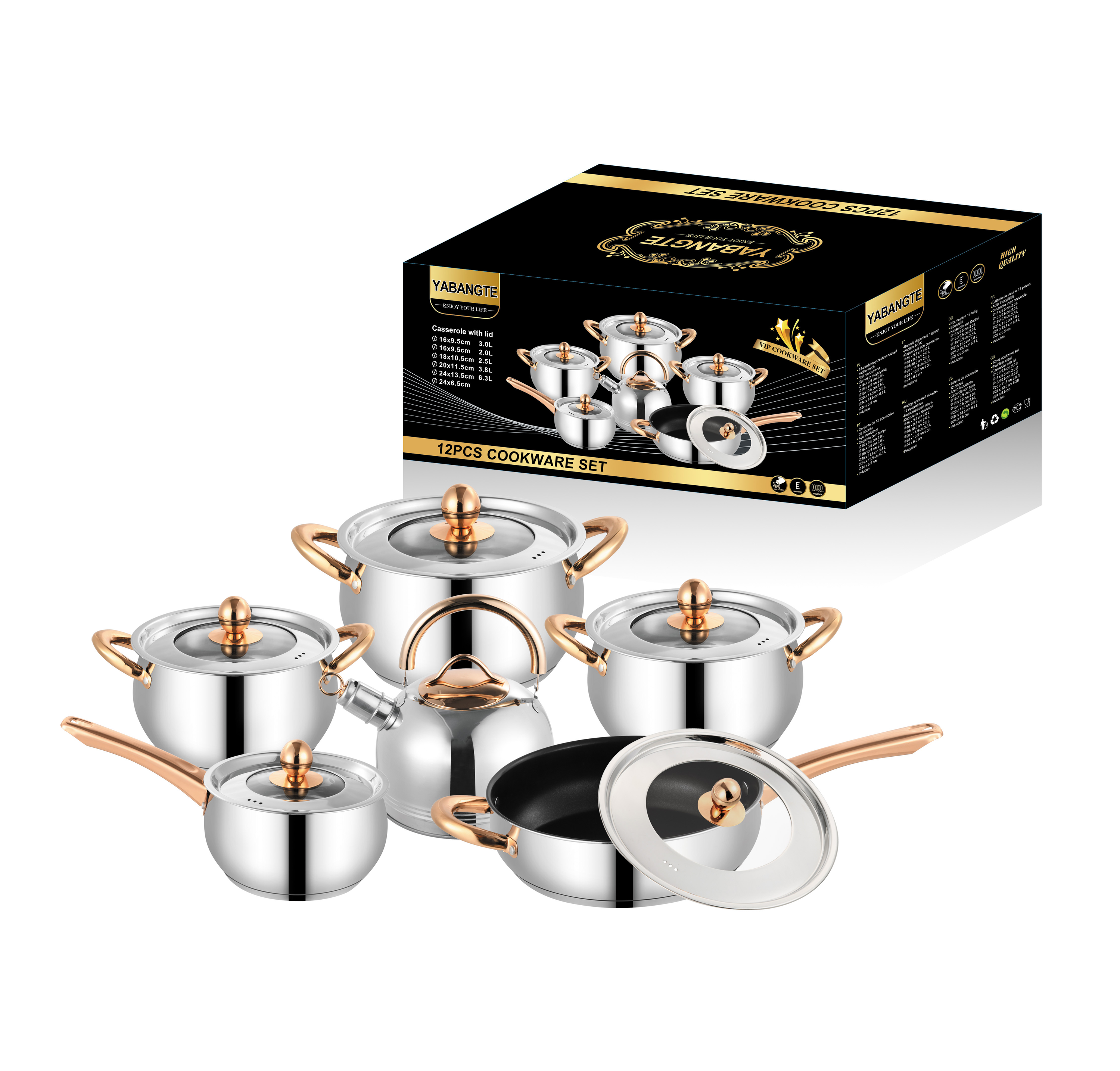 Style C/Silver Color/ Apple shape style with kettle-12 pcs set