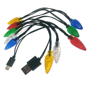 1.2M Multi Color Christmas LED Lights Phone usb cord type c Charging Cable for <span class=keywords><strong>i</strong></span> phone and android - Product Image 1