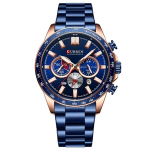 Reloj Deportivo de Cuarzo CURREN 8418 Personalizado para Hombre, Grande de 48 mm, con Manecillas Luminosas, Bloques de Color, Multifuncional, de Aleación para Negocios - Product Image 4