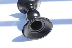 Bougeoir en métal noir - Product Image 5