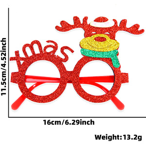 2025 Christmas <strong>Glasses</strong> <strong>Fashion</strong> Style Children's Party Decoration Supplies Xmas Frame Decorations for Parties - Product Image 6
