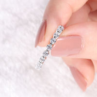 Bagues en argent sterling 925 plaqué rhodium OAHLAN Fine Jewelry avec moissanite de qualité D VVS1 2,5 mm pour femmes, cadeau de mariage ou de fiançailles