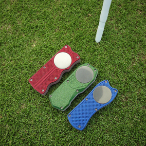 Mayorista Personalizable DIY Grado OEM Golf Accesorios Plegable Divot Herramienta de Reparación Libre Láser Switchblade Marcador de Bola Pulsador - Product Image 5