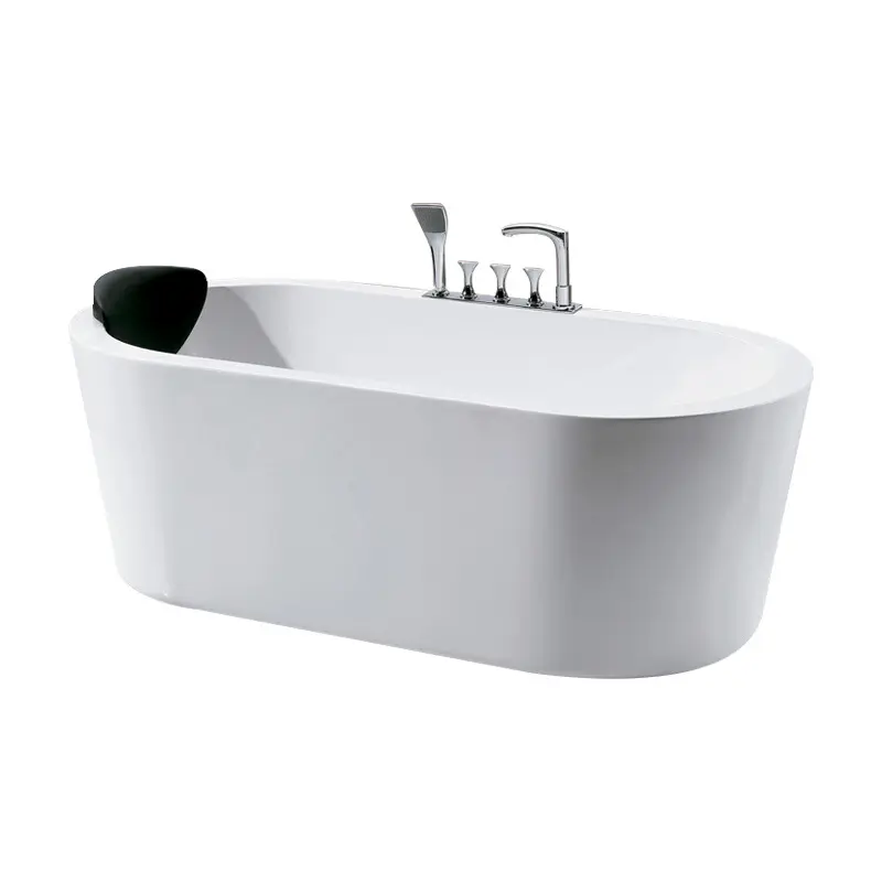 Baignoire autoportante en acrylique pur, salle de bain haute qualité, style moderne, livraison gratuite