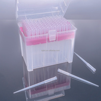 Embouts de pipetteur liquide de laboratoire universels en plastique scientifique jaunes 200 µl