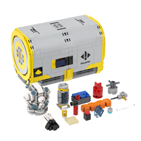 Conteneur de déchets radioactifs MOC1838, 504 pièces, briques de la série créative, jeu de tir, à assembler, collectionner, blocs de construction DIY pour enfants