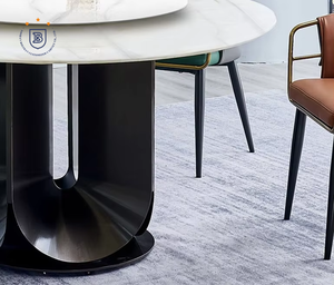 Table à manger au design moderne avec plateau Colorite et base en métal pour cuisine familiale, bar, salon - pour usage domestique, ferme, hôtel - Product Image 4