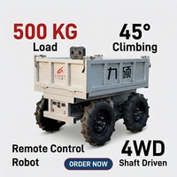Robot de transport électrique 4x4 pour charges de 500 kg avec fonction Follow Me et conduite autonome disponible