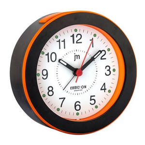 JUSTAMINUTE Orange and <b>Black</b> Alarm <b>Clock</b> JA7061TO - Product Image 2