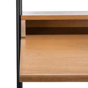 Wholesale Home Office <strong>Desk</strong> 3 Tier <strong>Shelves</strong> Storage Wooden Leaning Wall Mounted <strong>Ladder</strong> <strong>Desk</strong> With Bookshelf - Product Image 6