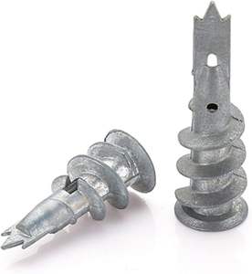 Fijaciones de placas de yeso autoperforantes de metal Enchufes de pared Anclajes con tornillos EZ Ancors aleación de zinc Anclajes para paneles de yeso - Product Image 6