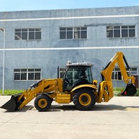 Excavadora de Ruedas Confiable con Retroexcavadora 4x4, Cargador Hidráulico, Cucharón de 1.3m, Motor Yuchai, Bomba Dingfeng, 50-75HP, Alto Momento de Carga, 2 en 1