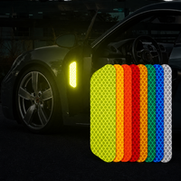 Autocollant réfléchissant bleu ciel pour bord de porte de voiture, autocollant de sécurité haute visibilité, film résistant aux rayures qui brille dans le noir