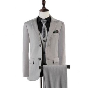Costume de mariage pour garçons, ensemble 4 pièces formel (blazer, gilet, pantalon, cravate) pour photographie, anniversaire, cérémonie, smoking, déguisement - Product Image 1