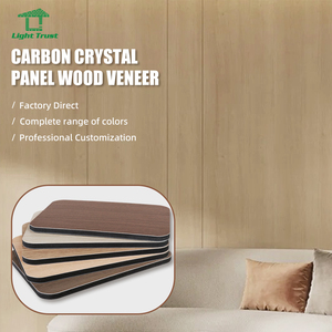 Không thấm nước lồng vào nhau liền mạch WPC tấm Tường nền rắn carbon pha lê tre gỗ sợi kim loại gỗ ván hiện đại - Product Image 1