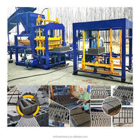 Machine automatique de fabrication de blocs de béton QT4-15, haute efficacité, ligne de production de blocs et de briques Siemens PLC pour usage industriel