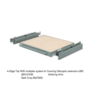 Fami 4-Edge Top avec système Multiplex et revêtement AR, extension télescopique L805 D1045 Gris foncé RAL7000 - Product Image 3
