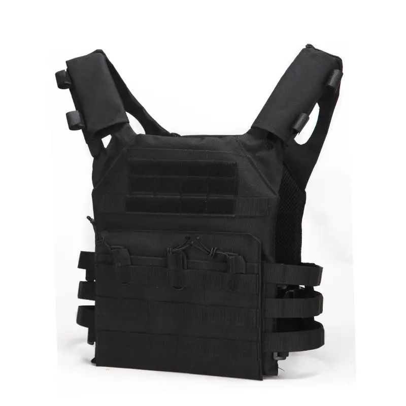 Black Security Multifunctional Protective Equipment Outdoors Molle Breathable Tactical Vest