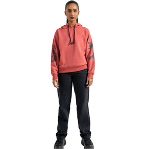 เสื้อออกกำลังกายแขนยาวมีฮู้ดสำหรับผู้หญิงเสื้อออกกำลังกายแขนยาวผ้าฝ้ายมีฮู้ดสำหรับใส่ในยิมฤดูหนาว - Product Image 1