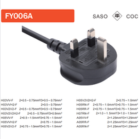 Câble d'alimentation CA IEC 320 C19 UK à 3 broches, 1 m, en cuivre, pour appareils électroménagers, compatible avec les prises CA britanniques et italiennes