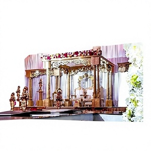 Compre Mandap de Fibra Tallada para Bodas Rajwada, Mandap de Fibra Tallada para Bodas Maharani, Decoraciones de Mandap para Bodas Reales Gujarati, Decoraciones de Mandap Estilo Bollywood - Product Image 4
