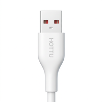 Kabel Pengisi Daya USB Mikro Silikon Putih USB-A ke Mikro USB untuk Smartphone Tablet Power Bank Mobil Rumah Perjalanan