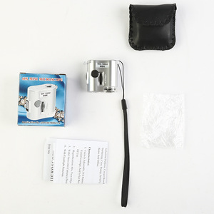 60X Mini Microscope 9592 Silver With Led Light For Gemstone Identification - Product Image 2