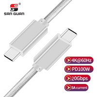 Proveedor MFI USB tipo C 3,2 100W 20Gbps Cable 4K pantalla 3FT 6FT certificado USB C a C Cable para iPhone 15 logotipo personalizado