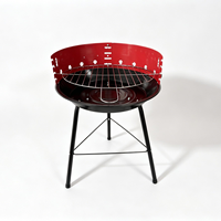Barbecue professionnel portable sans fumée au charbon de bois avec rôtissoire à hauteur réglable pour les grandes fêtes en plein air