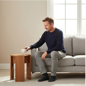 Dos Taburetes de Madera Maciza Apilables, Estilo Escandinavo Simple, Modernos y Portátiles, para Comedor, <span class=keywords><strong>Tocador</strong></span>, Sala de Estar - Product Image 5