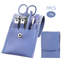 Best-seller - Kit de manucure et pédicure professionnel portable 7-en-1 en acier inoxydable de qualité supérieure, finition miroir, ensemble complet