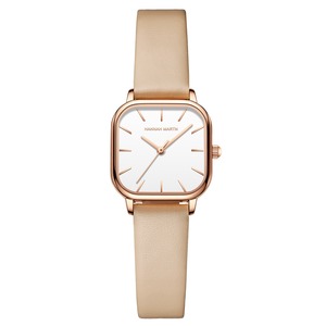 Montre Hannah <span class=keywords><strong>Martin</strong></span> 1591 de luxe pour femme, style <span class=keywords><strong>dessin</strong></span> <span class=keywords><strong>animé</strong></span>, boîtier en acier inoxydable, bracelet en cuir, mouvement à quartz SEIKO, étanche 3 ATM - Product Image 1