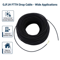 Kabel Serat Optik Bulat Wanbao GJFJH 2 Inti G657A2 LSZH FTTH Dupleks Indoor Outdoor Aerial Duct Kustom