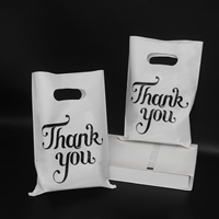 Sacs de courses à pois sur toute la surface, grands sacs en plastique pour bijouterie, emballage cadeau, vente chaude, impression noire, sac d'épicerie personnalisé en HDPE