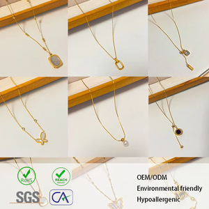 Collana in Acciaio Inossidabile Placcato Oro, Design di Lusso alla Moda, Semplice e Trendy, Personalizzabile, per Uso Quotidiano Femminile, Gioielli all'Ingrosso - Product Image 3