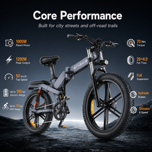 Bicicleta Eléctrica de Montaña con Llantas Gruesas de 1000W, 26 Pulgadas, Suspensión Completa, 50KM/H, Largo Alcance, Proveedor OEM al por Mayor, Alto Rendimiento - Product Image 3