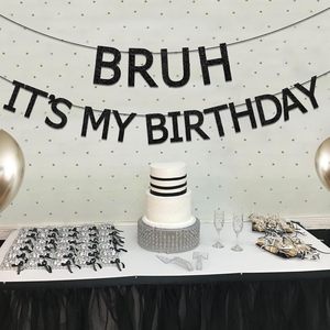 Pancarta 'Bruh, es mi cumpleaños', Decoraciones <span class=keywords><strong>para</strong></span> Fiesta de Cumpleaños de Niños, Fácil de Colgar, Decoraciones Divertidas <span class=keywords><strong>para</strong></span> Cumpleaños - Product Image 3