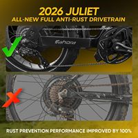 Bicicleta Eléctrica Resistente con Llantas Anchas de 48V, Diseño Step-Thru, para Desplazamientos Urbanos Diarios, Rendimiento Confiable, Capacidad de Carga de 330 lb, 7 Velocidades