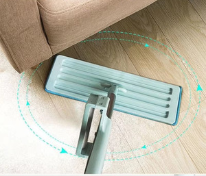 Serpillère plate pour le nettoyage domestique avec manche pivotant, essuie-plancher, tête de serpillère magique en microfibre de remplacement, nettoyeurs de <span class=keywords><strong>sol</strong></span> - Product Image 1