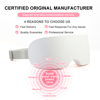 Masseur oculaire vibrant à acupression vocal USB-C rechargeable avec compresse chaude vapeur pour le soin des yeux