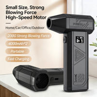 Souffleur d'air turbo 130000 tr/min et nettoyeur, moteur DC sans balais, batterie 8000 mAh, puissance 180 W, lumière LED, contrôle multi-vitesses, écologique