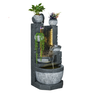 Grande fontana da esterno in stile europeo <span class=keywords><strong>con</strong></span> cascate di ornamenti in pietra <span class=keywords><strong>con</strong></span> decorazione da giardino leggera - Product Image 1