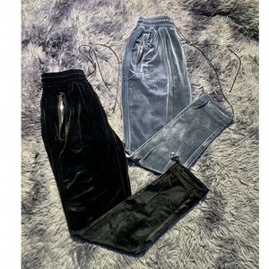 <span class=keywords><strong>Pantaloni</strong></span> Casual in <span class=keywords><strong>velluto</strong></span> di Design coreano da <span class=keywords><strong>uomo</strong></span> con elastico in vita Skinny Fit Outdoor stile formale <span class=keywords><strong>pantaloni</strong></span> della tuta tagliati stropicciati lavati stampati - Product Image 1