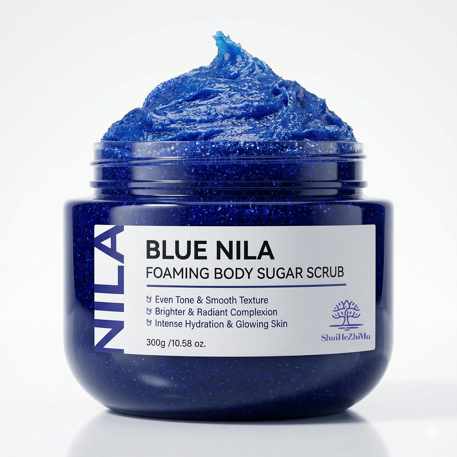 Gommage au sucre Nila bleu 300g